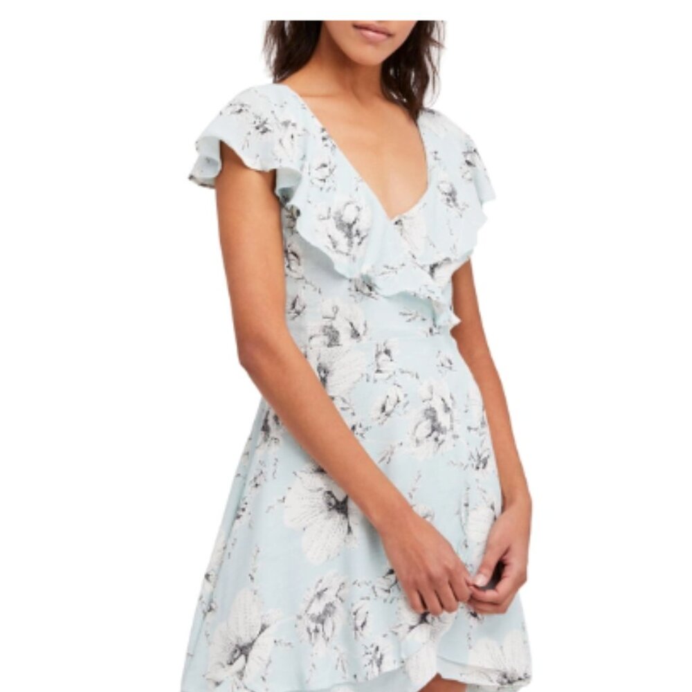 Free People French Quarter Prep Minidress in Mint, size S